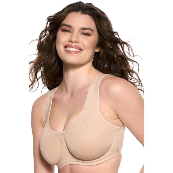 NWT Paramour By Felina Body X Underwire Sports Bra Sz 34DDD Warm Beige 135131 - Picture 1 of 7